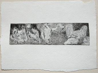 Pelikane, Radierung, 1993 