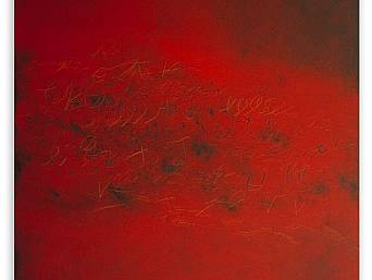 «Rot 7» Öl auf Leinwand // oil on canvas (Privatbesitz // private collection, Berlin) 100 x 100 cm, 1997