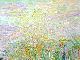 „Amden 1”, Öl auf Leinwand // oil on canvas, 120 x 100 cm, 2010 (Privatbesitz // private collection, CH-Amden) 