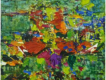 „Blumen 1”, Öl auf Leinwand // oil on canvas, 30 x 30 cm, 2009/2010       