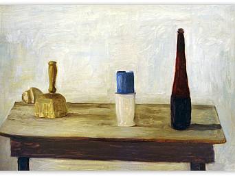 „Stilleben mit Muschel”, Öl auf Papier, 1992