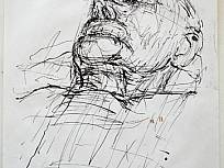 Bleistift auf Papier // pencil on paper, Geropsychatrie III, 1993