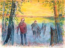 „Peetschsee 6”, Aquarell auf Papier, 32 x 24 cm, 14.6.2015