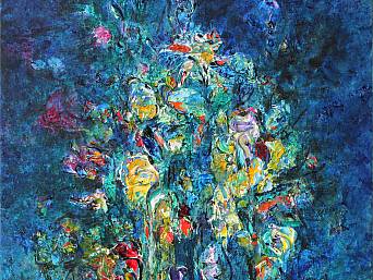 „Blumen 5”, Öl auf Leinwand // oil on canvas, 50 x 70 cm, 2016