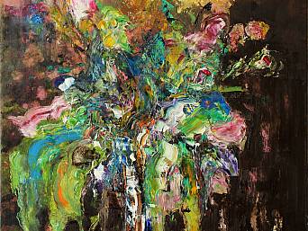 „Blumen 15”, Öl auf Leinwand // oil on canvas, 50 x 60 cm, 2016